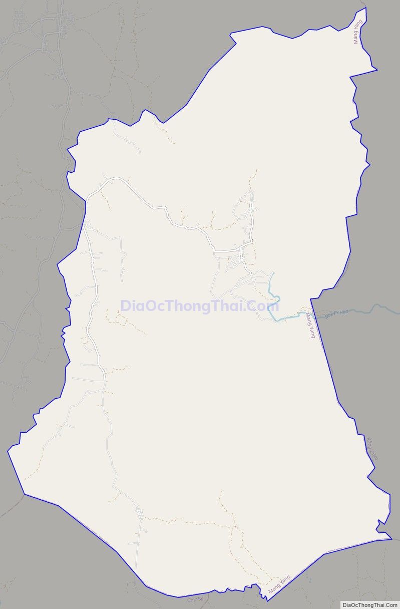 Bản đồ giao thông xã Kon Chiêng, huyện Mang Yang