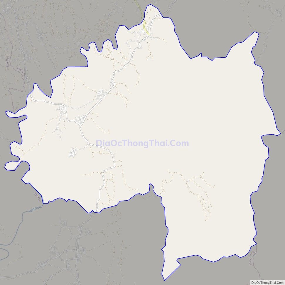 Bản đồ giao thông xã Lơ Pang, huyện Mang Yang