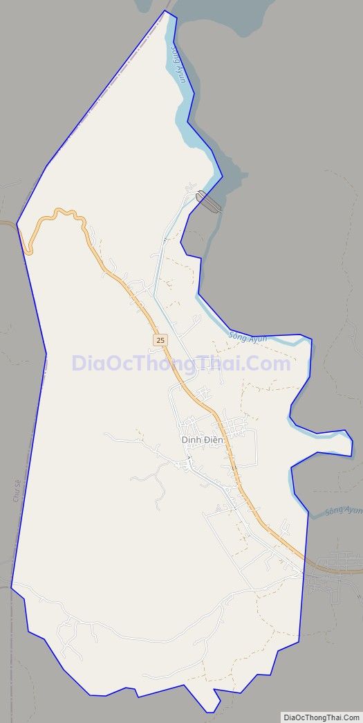 Bản đồ giao thông xã Ayun Hạ, huyện Phú Thiện