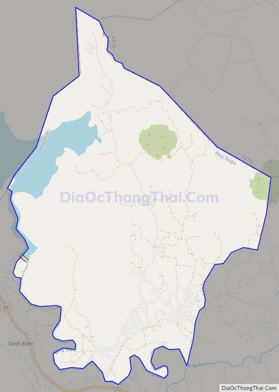 Bản đồ giao thông xã Chư A Thai, huyện Phú Thiện