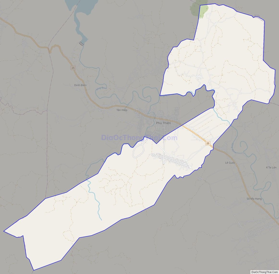 Bản đồ giao thông xã Ia Sol, huyện Phú Thiện