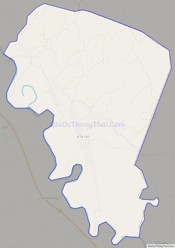 Bản đồ giao thông xã Ia Yeng, huyện Phú Thiện