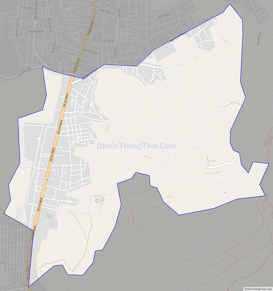 Bản đồ giao thông phường Chi Lăng, thành phố Pleiku