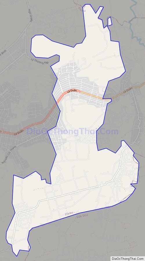 Bản đồ giao thông xã Chư Ă, thành phố Pleiku