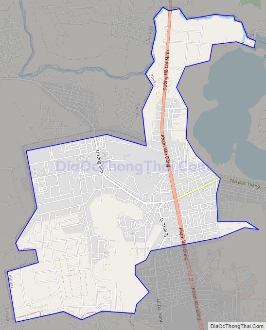Bản đồ giao thông phường Yên Thế, thành phố Pleiku