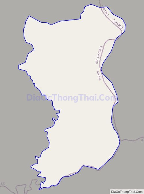 Bản đồ giao thông xã Đường Âm, huyện Bắc Mê