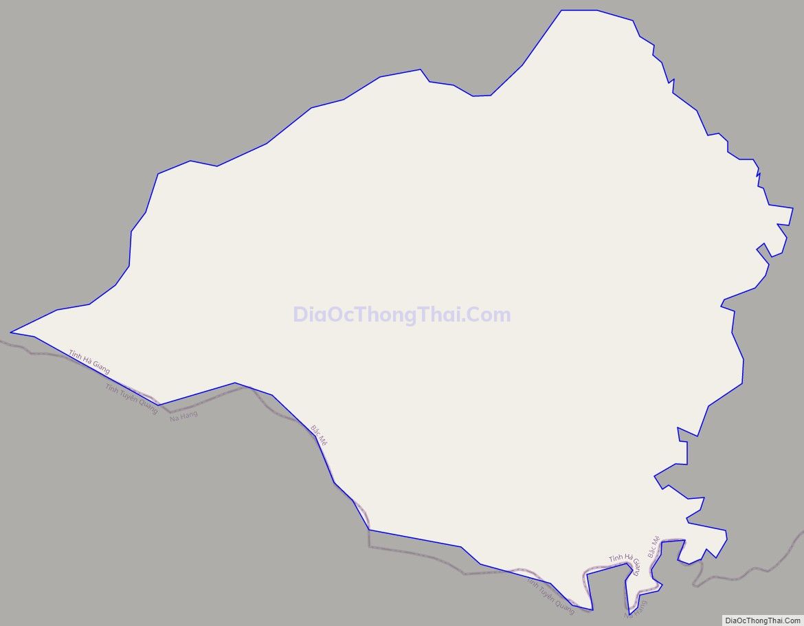 Bản đồ giao thông xã Đường Hồng, huyện Bắc Mê