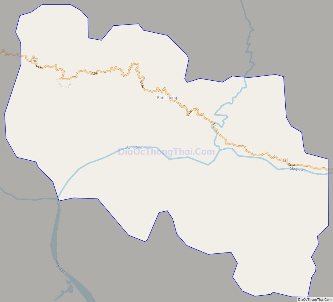 Bản đồ giao thông xã Lạc Nông, huyện Bắc Mê