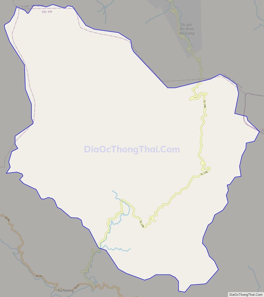 Bản đồ giao thông xã Minh Sơn, huyện Bắc Mê