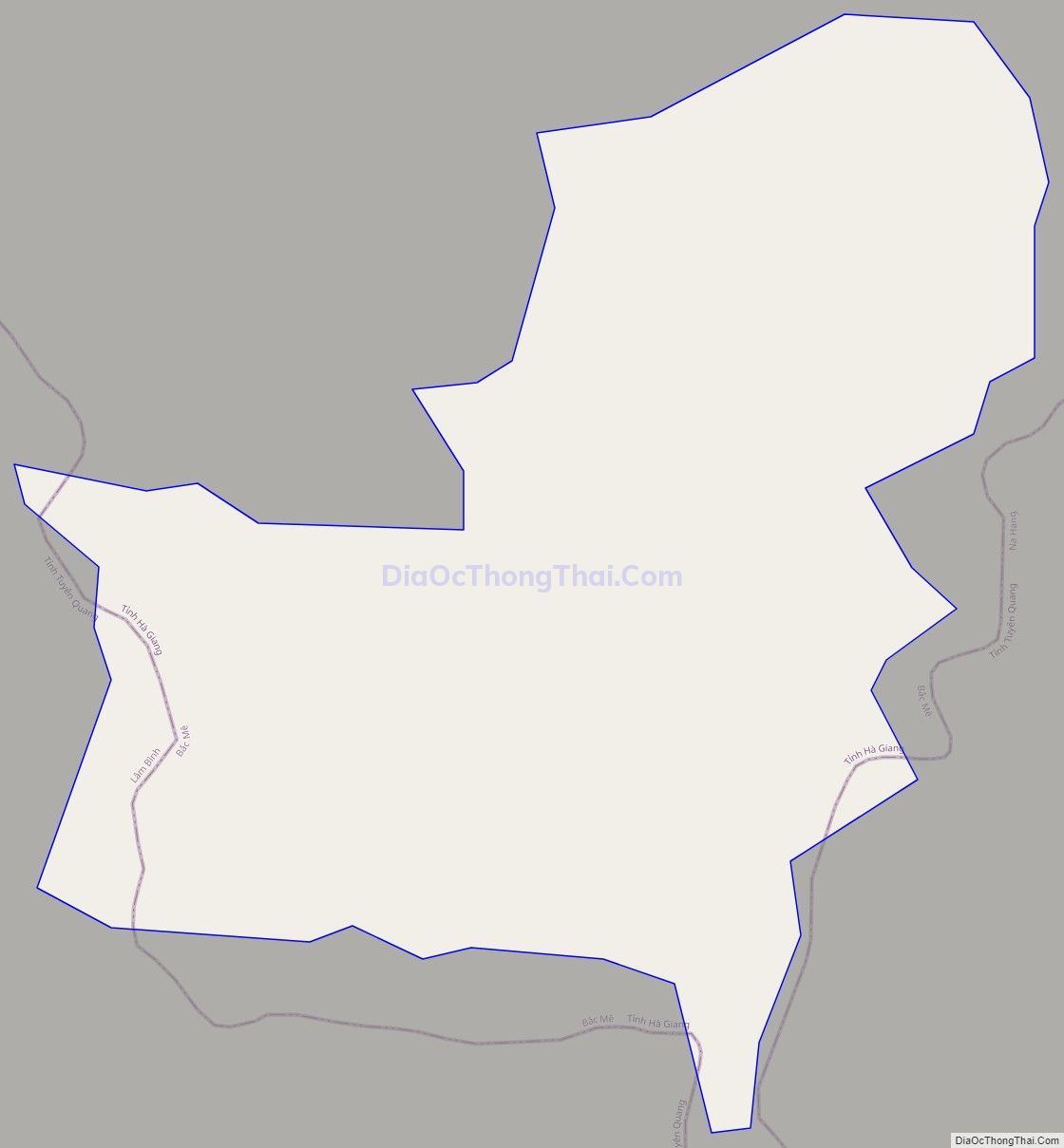 Bản đồ giao thông xã Phiêng Luông, huyện Bắc Mê