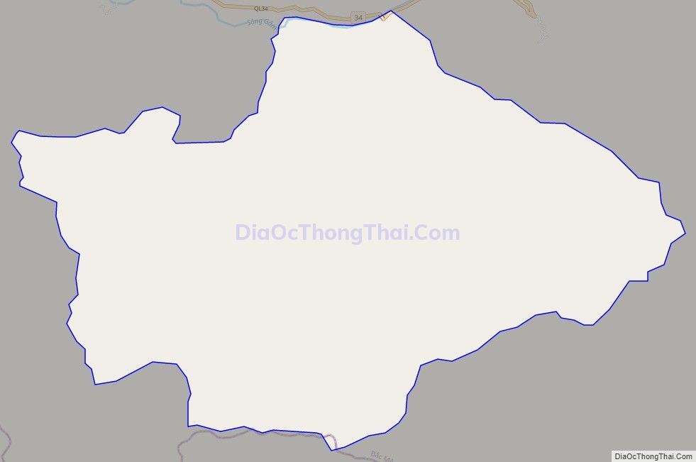 Bản đồ giao thông xã Yên Cường, huyện Bắc Mê