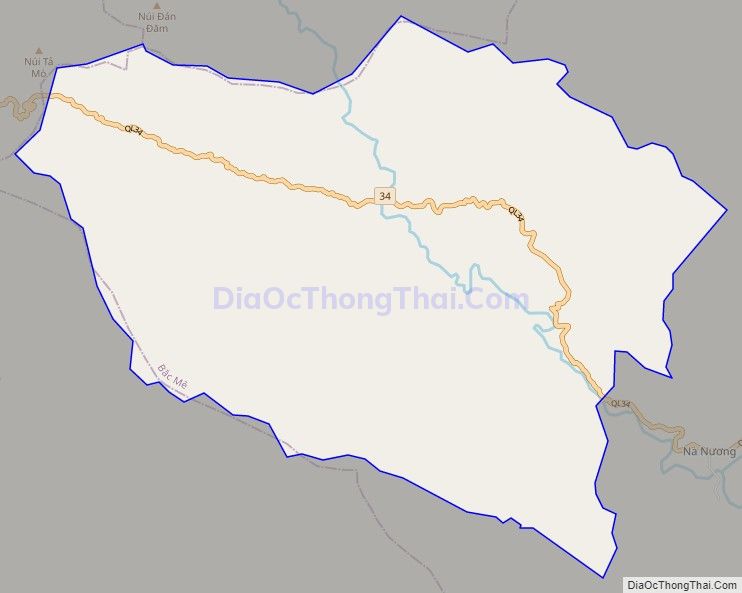 Bản đồ giao thông xã Yên Định, huyện Bắc Mê