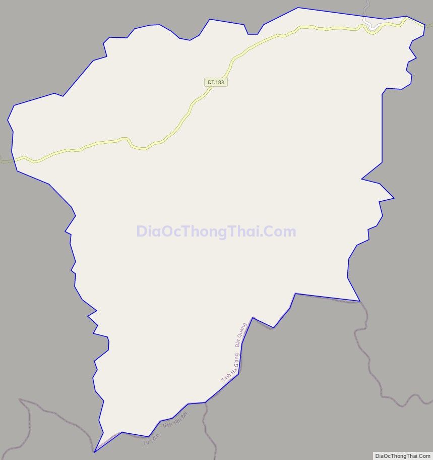 Bản đồ giao thông xã Đông Thành, huyện Bắc Quang