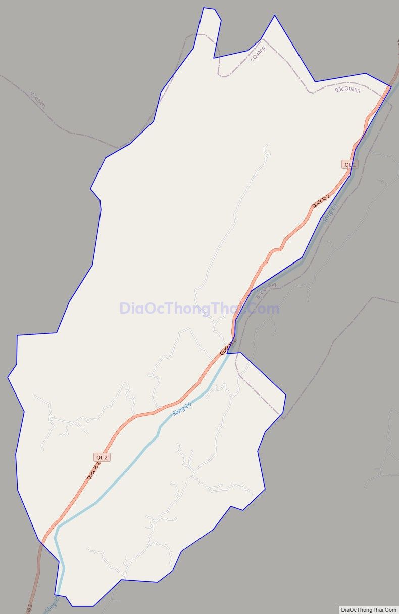 Bản đồ giao thông xã Tân Thành, huyện Bắc Quang