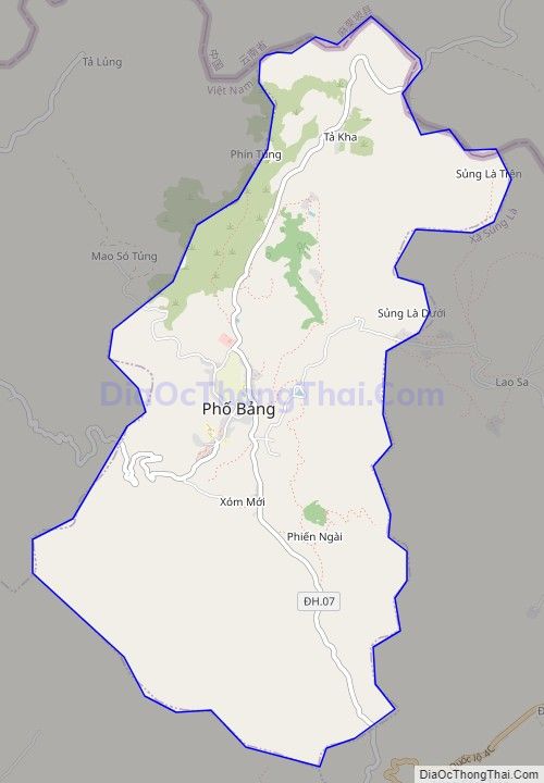Bản đồ giao thông thị trấn Phó Bảng, huyện Đồng Văn