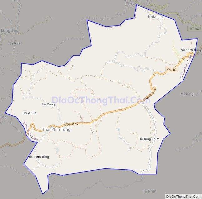 Bản đồ giao thông xã Thài Phìn Tủng, huyện Đồng Văn