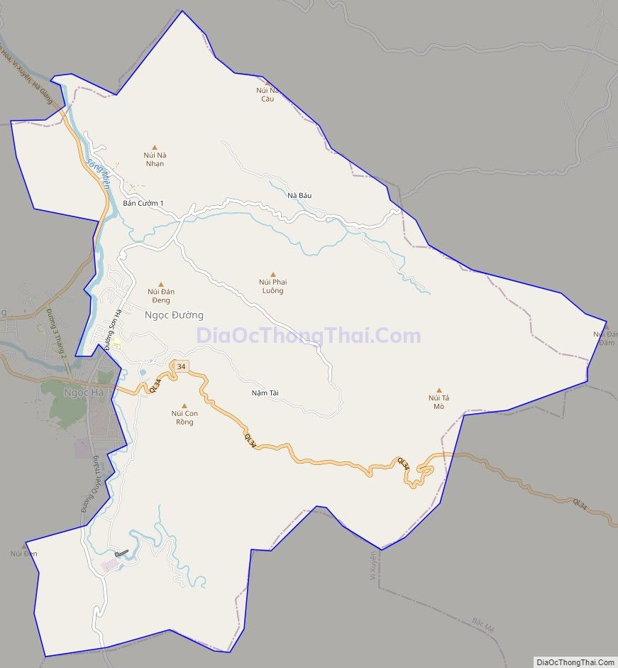 Bản đồ giao thông xã Ngọc Đường, thành phố Hà Giang