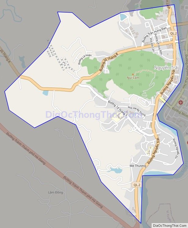 Bản đồ giao thông phường Nguyễn Trãi, thành phố Hà Giang