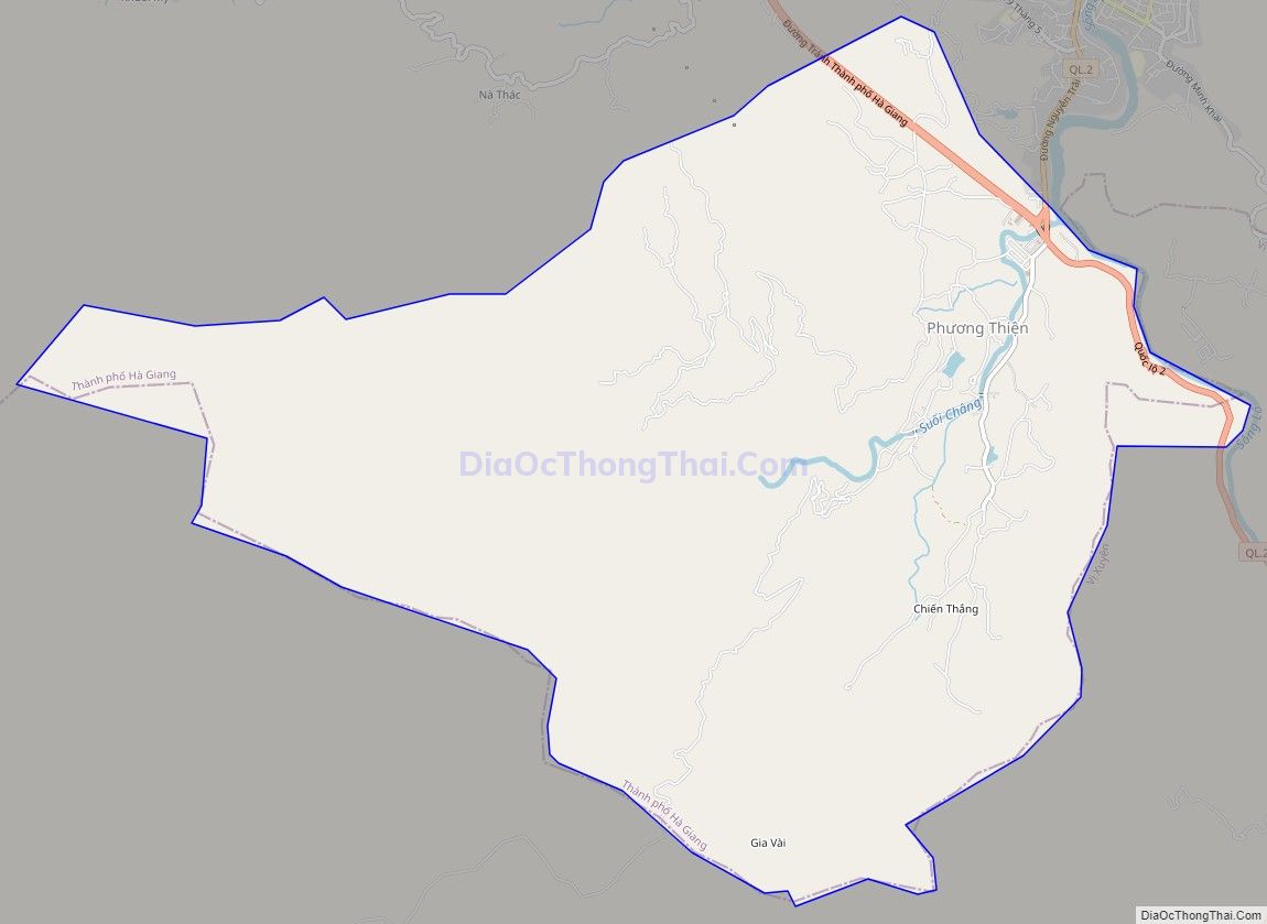 Bản đồ giao thông xã Phương Thiện, thành phố Hà Giang