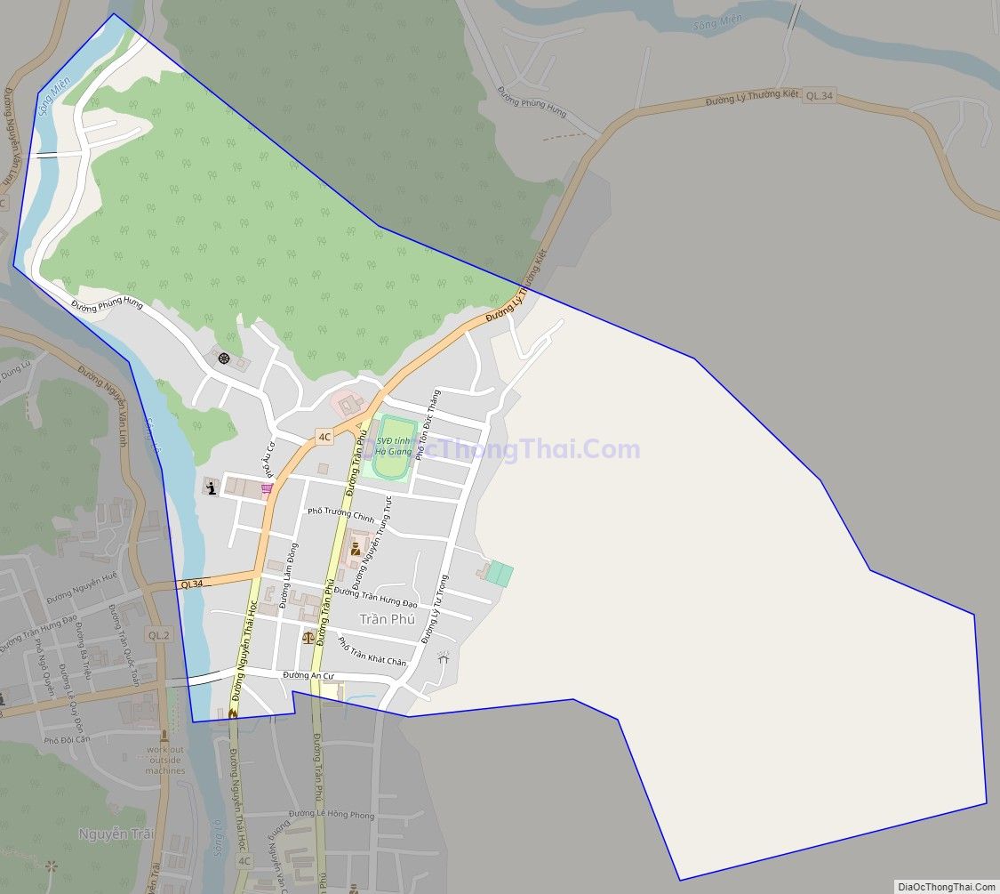 Bản đồ giao thông phường Trần Phú, thành phố Hà Giang