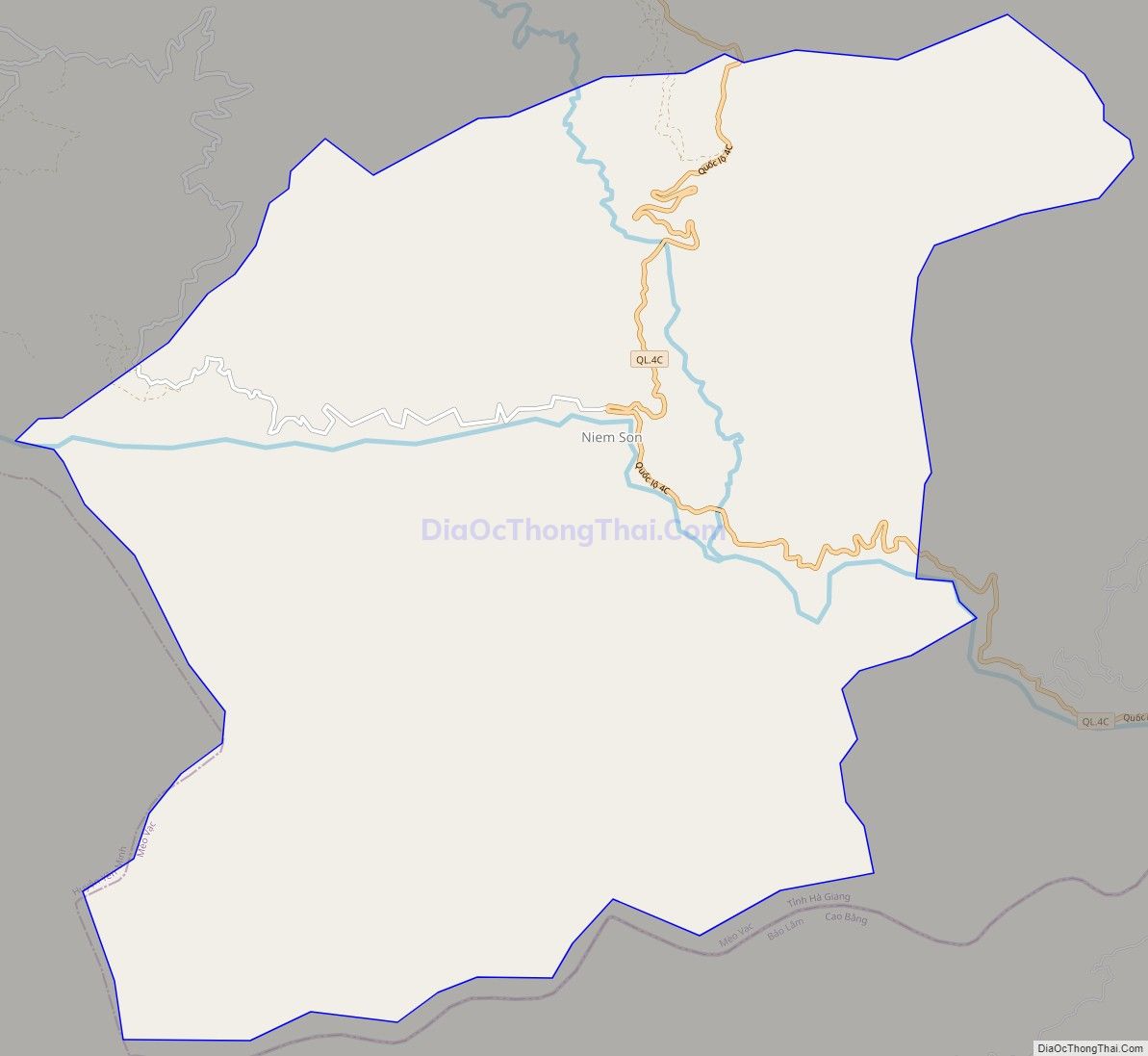 Bản đồ giao thông xã Niêm Sơn, huyện Mèo Vạc