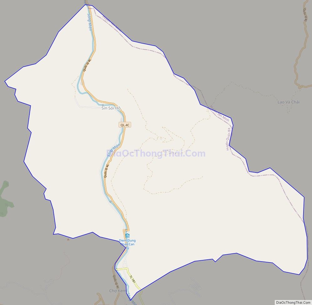 Bản đồ giao thông xã Cán Tỷ, huyện Quản Bạ