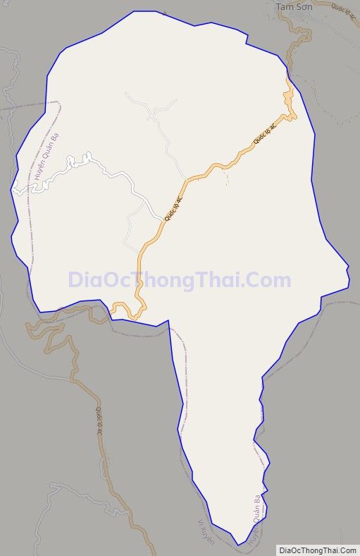 Bản đồ giao thông xã Quyết Tiến, huyện Quản Bạ