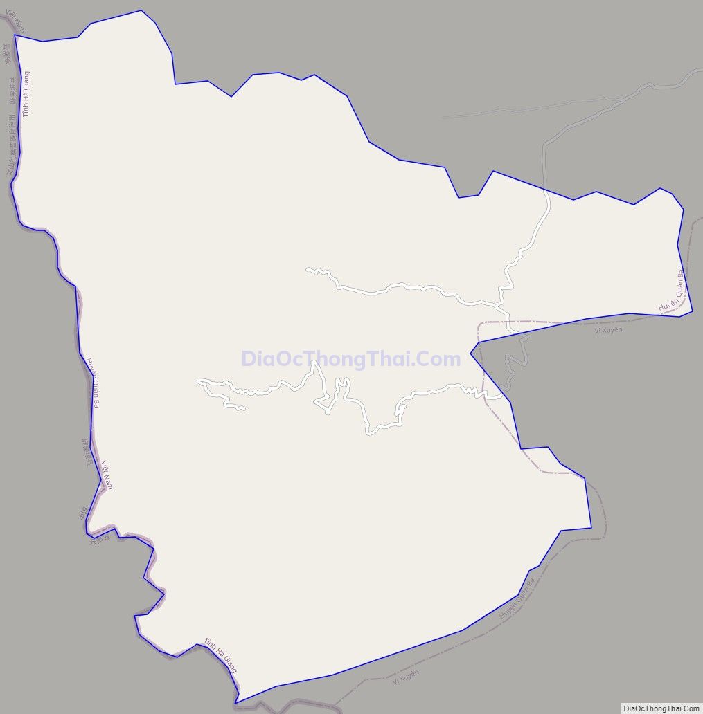 Bản đồ giao thông xã Tả Ván, huyện Quản Bạ