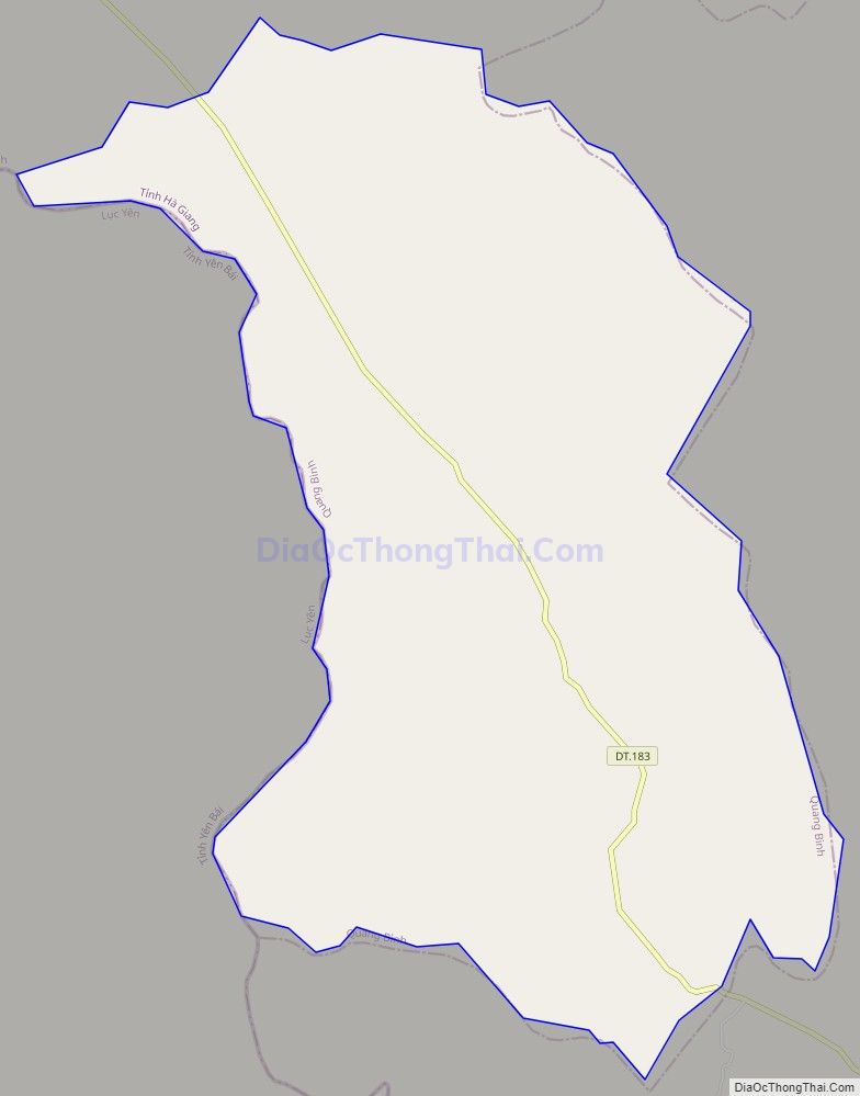 Bản đồ giao thông xã Vĩ Thượng, huyện Quang Bình