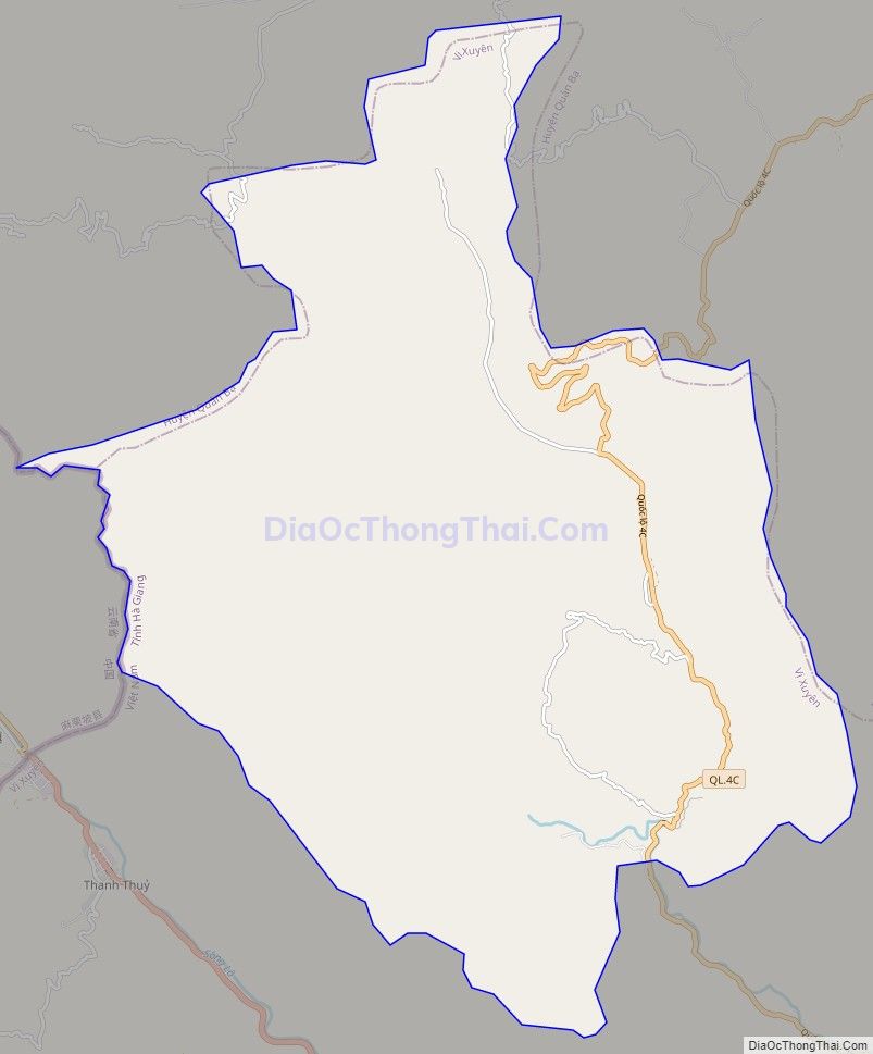 Bản đồ giao thông xã Minh Tân, huyện Vị Xuyên