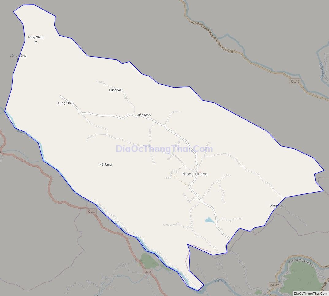 Bản đồ giao thông xã Phong Quang, huyện Vị Xuyên