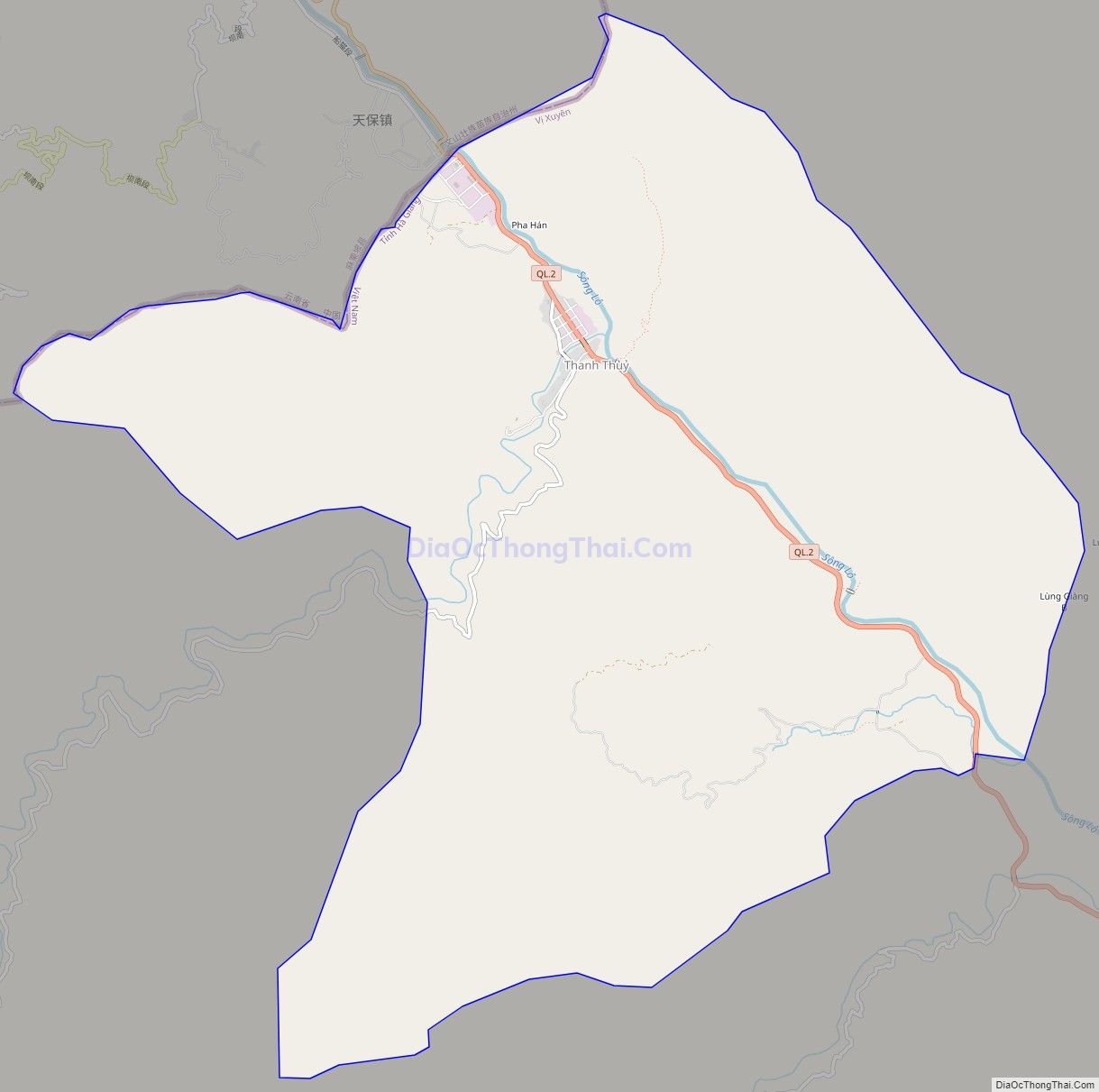 Bản đồ giao thông xã Thanh Thủy, huyện Vị Xuyên