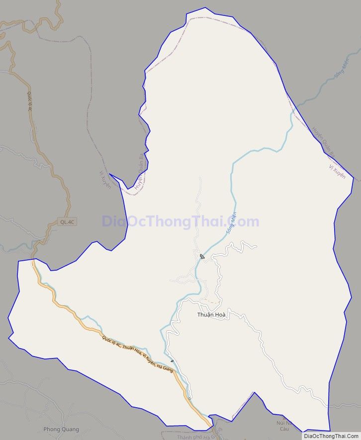 Bản đồ giao thông xã Thuận Hòa, huyện Vị Xuyên