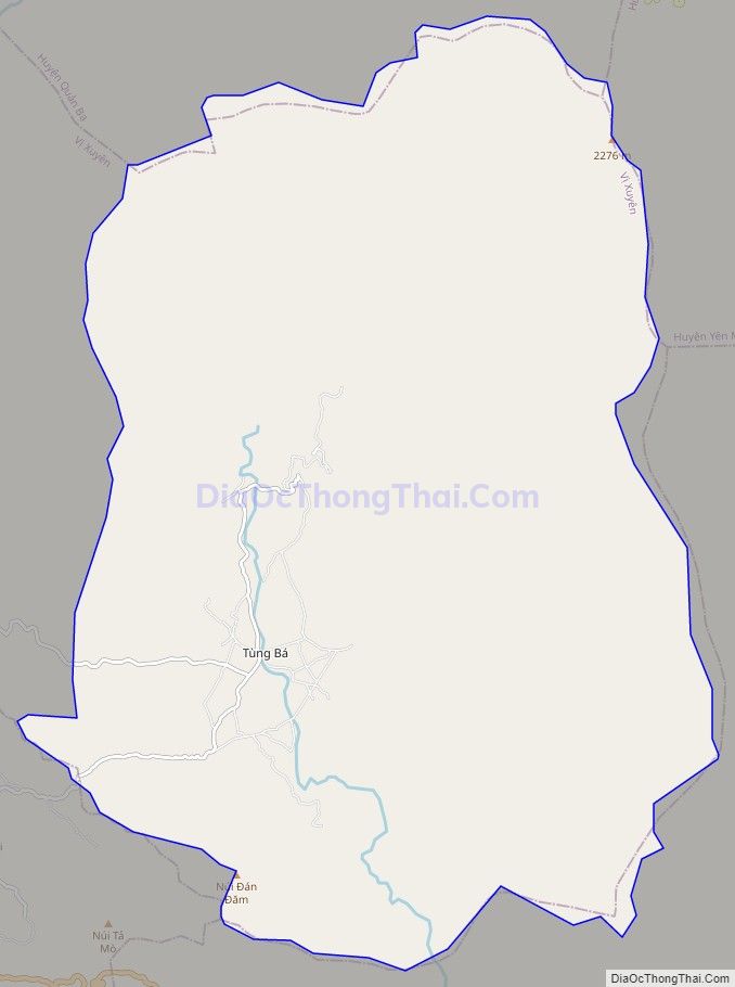 Bản đồ giao thông xã Tùng Bá, huyện Vị Xuyên