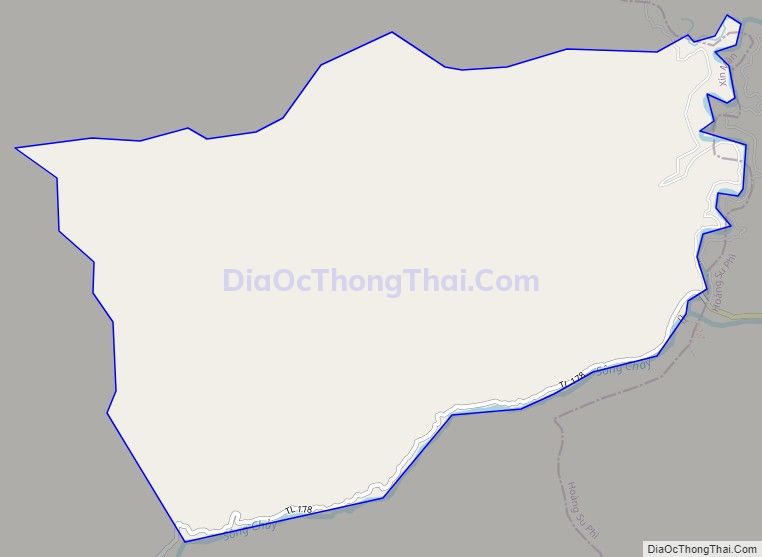 Bản đồ giao thông xã Bản Díu, huyện Xín Mần