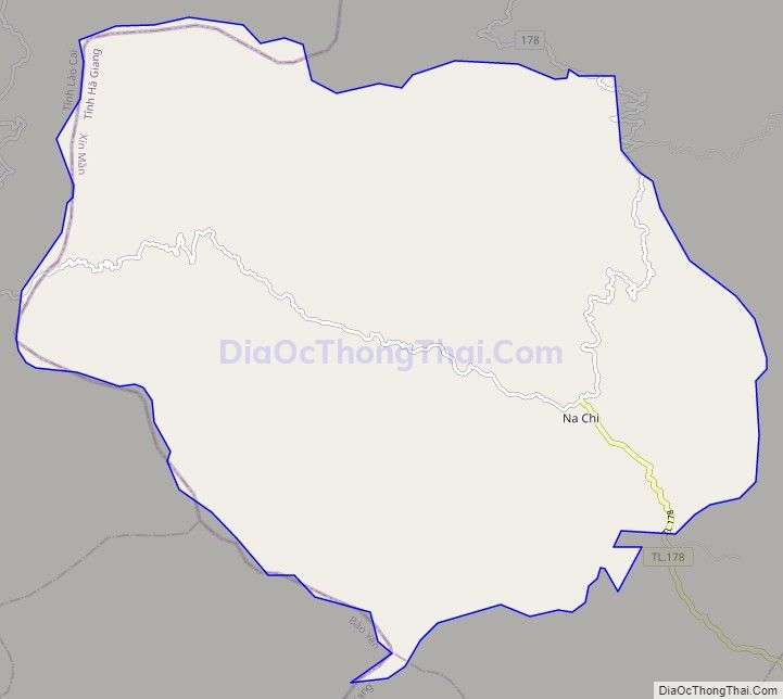 Bản đồ giao thông xã Nà Chì, huyện Xín Mần