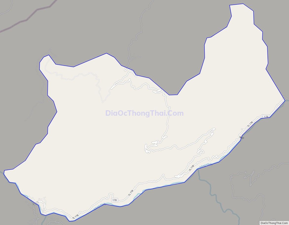 Bản đồ giao thông xã Thèn Phàng, huyện Xín Mần