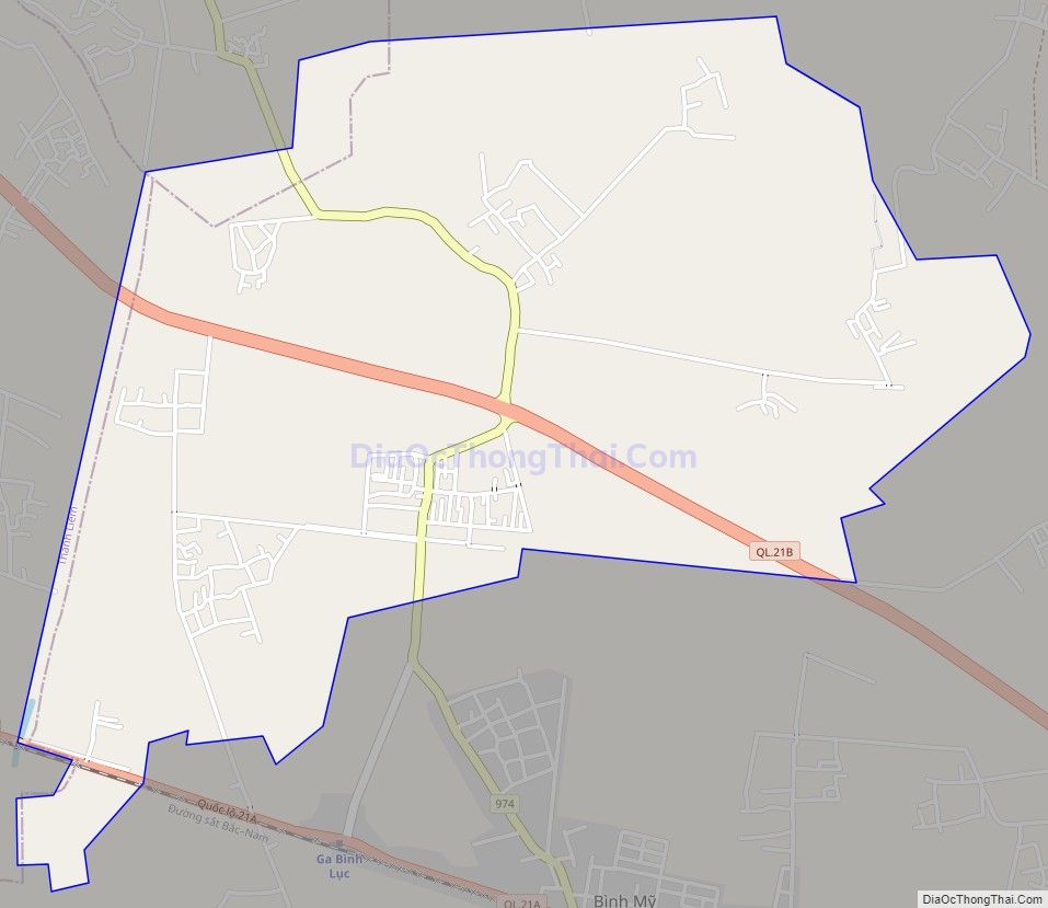 Bản đồ giao thông xã Đồn Xá, huyện Bình Lục