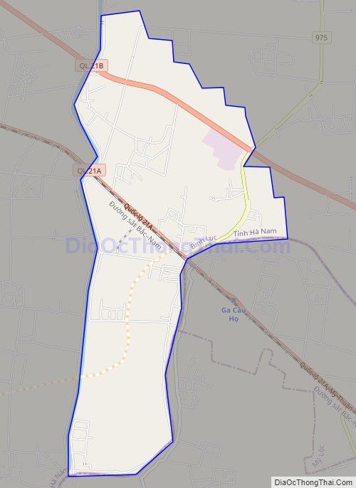 Bản đồ giao thông xã Trung Lương, huyện Bình Lục