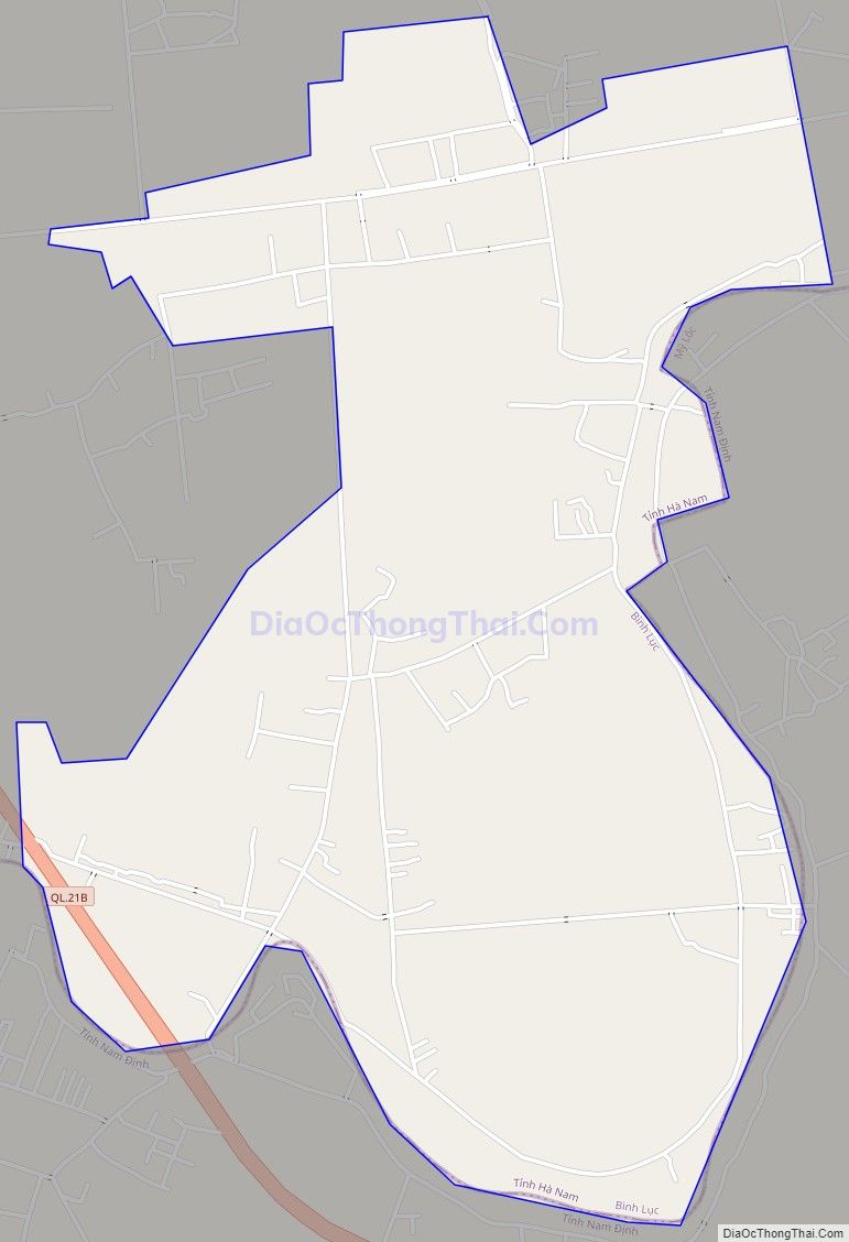 Bản đồ giao thông xã Vũ Bản, huyện Bình Lục