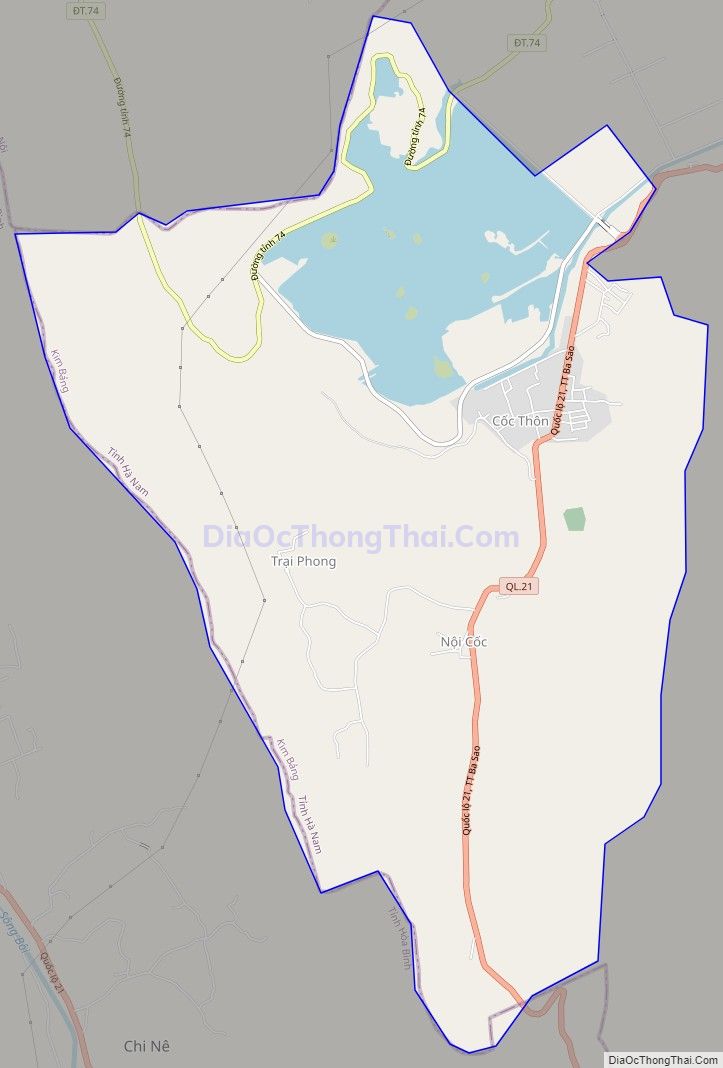Bản đồ giao thông Thị trấn Ba Sao, huyện Kim Bảng