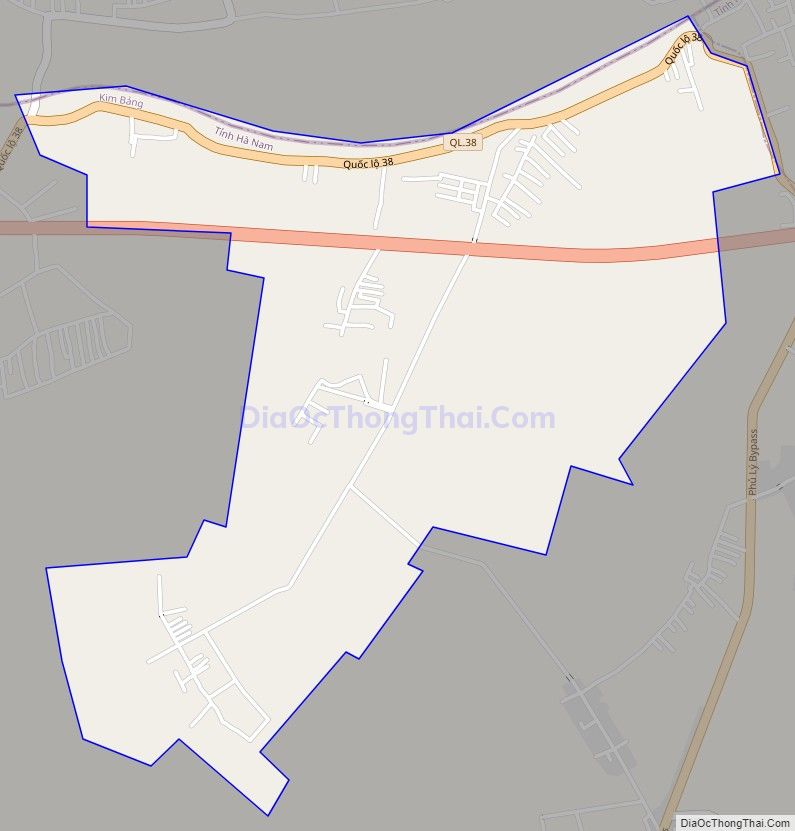 Bản đồ giao thông xã Đại Cương, huyện Kim Bảng