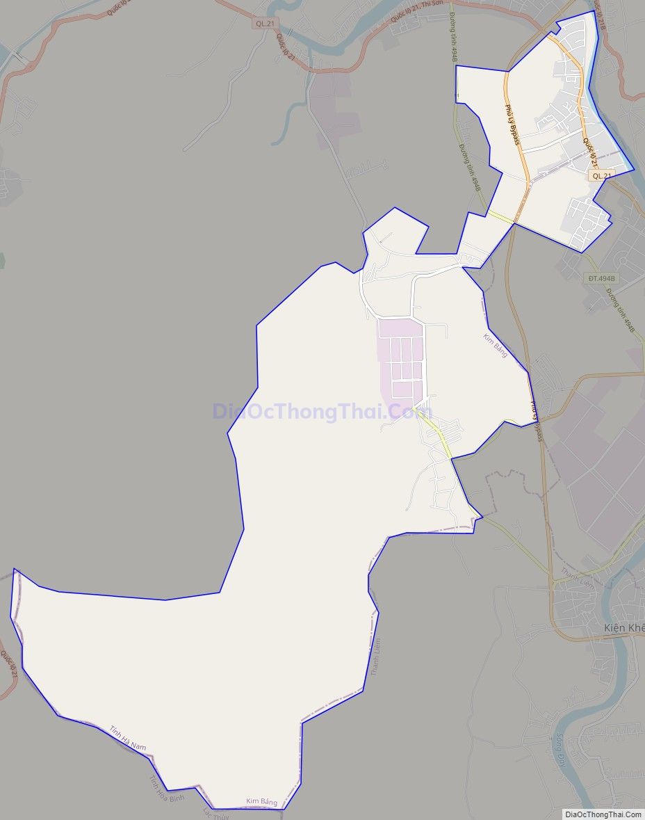 Bản đồ giao thông xã Thanh Sơn, huyện Kim Bảng