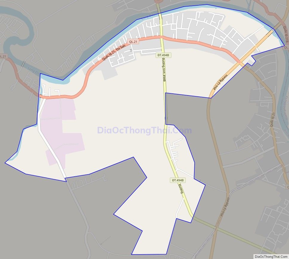 Bản đồ giao thông xã Thi Sơn, huyện Kim Bảng