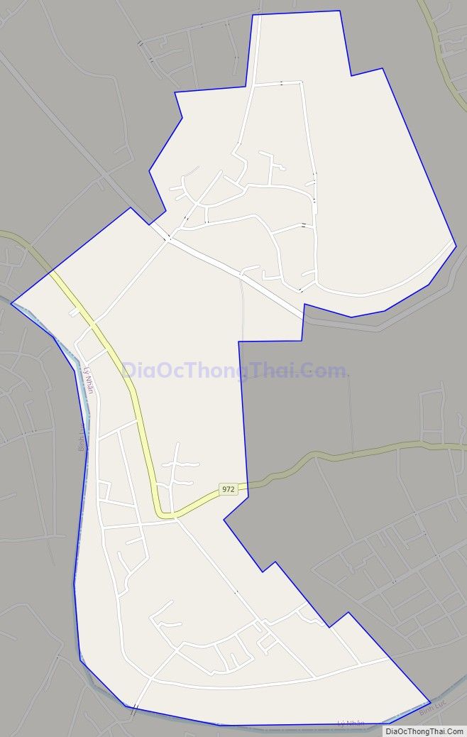 Bản đồ giao thông xã Nhân Bình, huyện Lý Nhân