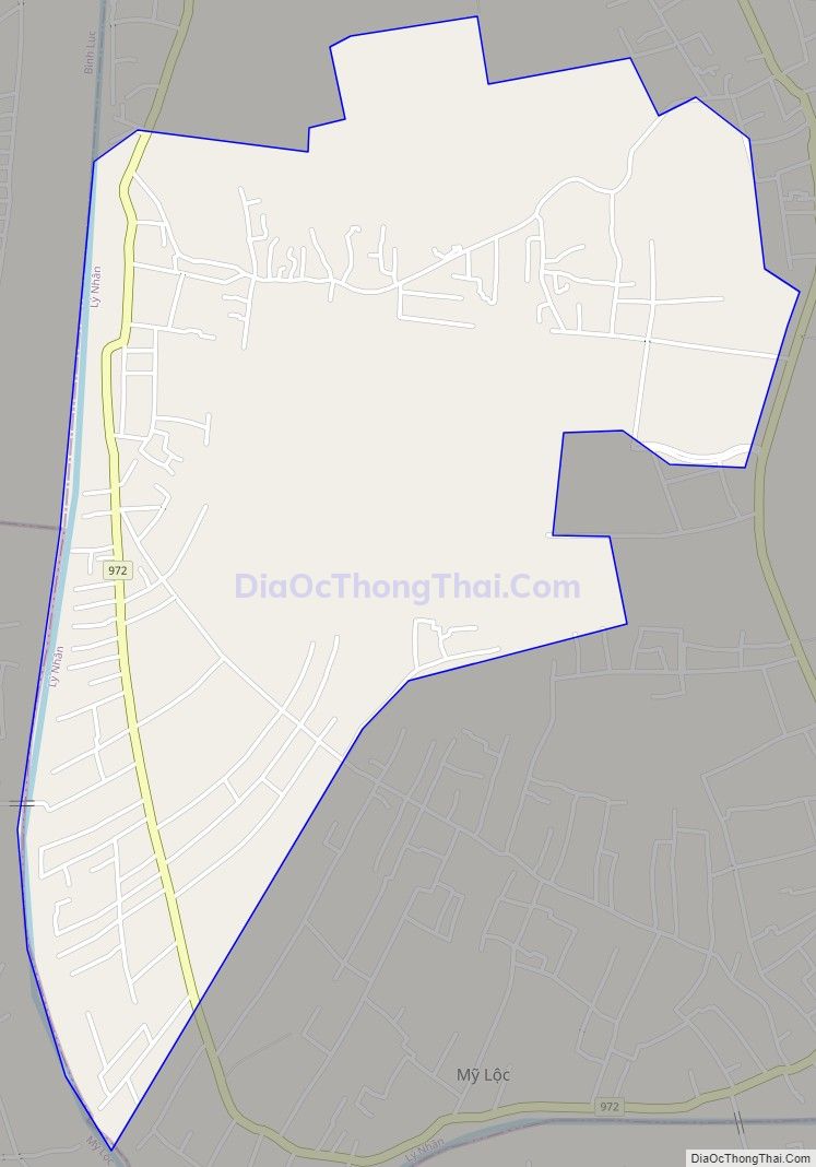 Bản đồ giao thông xã Tiến Thắng, huyện Lý Nhân