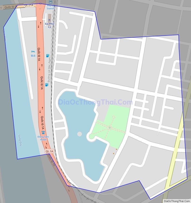 Bản đồ giao thông phường Hai Bà Trưng, thành phố Phủ Lý
