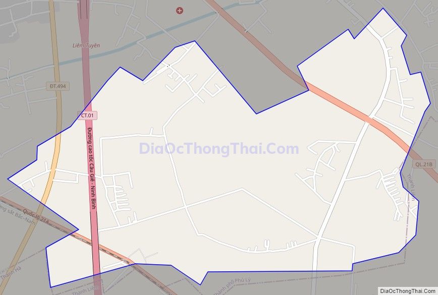 Bản đồ giao thông xã Liêm Tiết, thành phố Phủ Lý