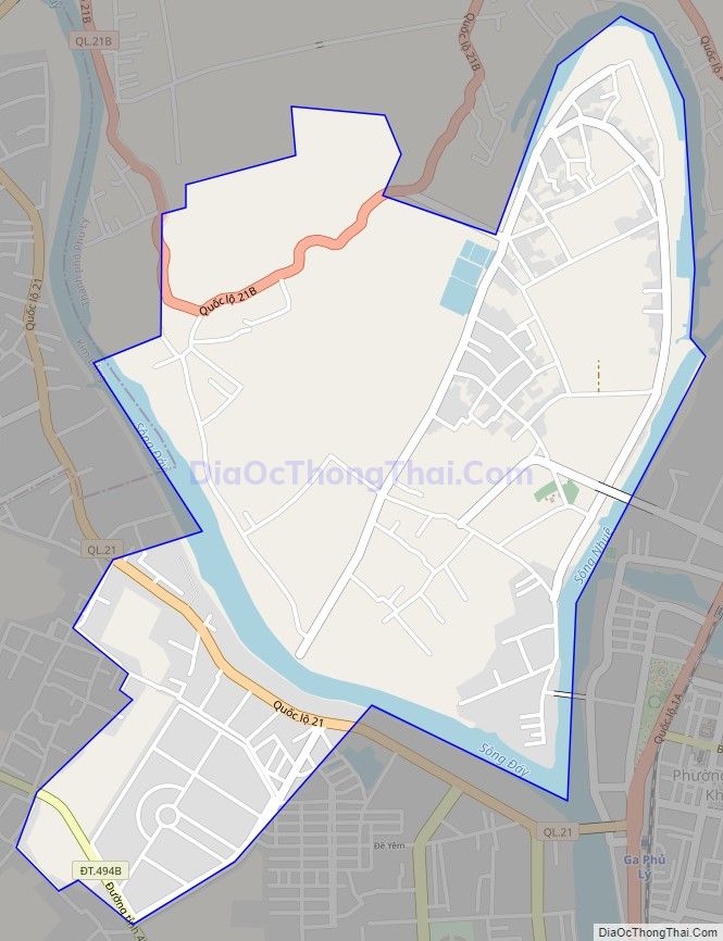 Bản đồ giao thông xã Phù Vân, thành phố Phủ Lý