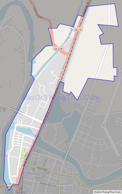 Bản đồ giao thông phường Quang Trung, thành phố Phủ Lý
